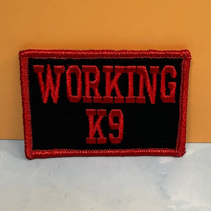 Working K9 Dog Embroidered ID Patch, 2x3" | VELCRO® Brand Hook Backing - #LoneStar Adhesive#