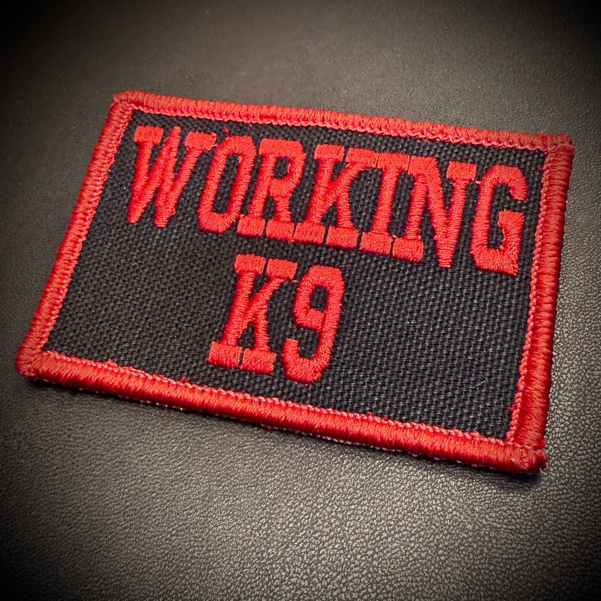 Working K9 Dog Embroidered ID Patch, 2x3" | VELCRO® Brand Hook Backing - #LoneStar Adhesive#