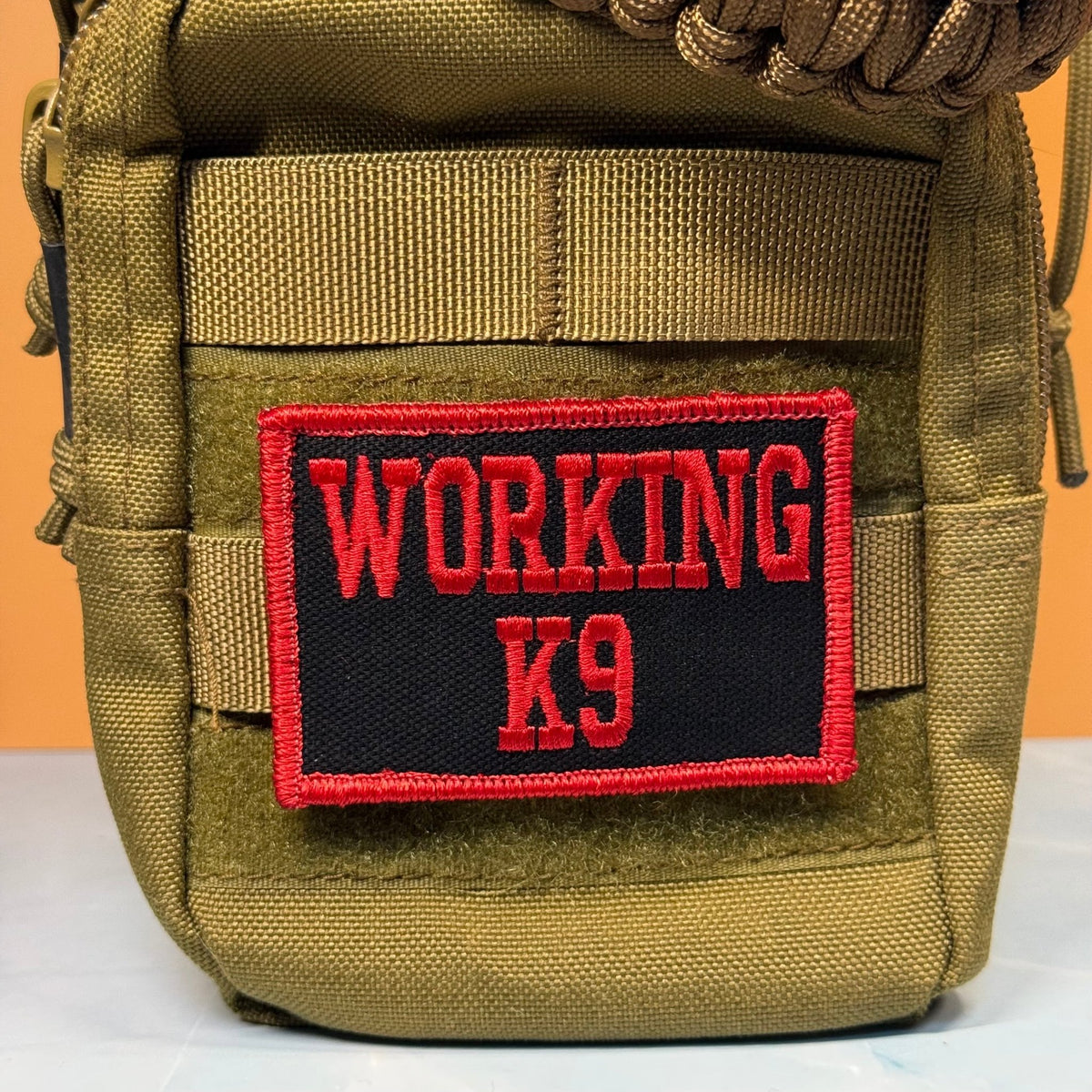 Working K9 Dog Embroidered ID Patch, 2x3" | VELCRO® Brand Hook Backing - #LoneStar Adhesive#