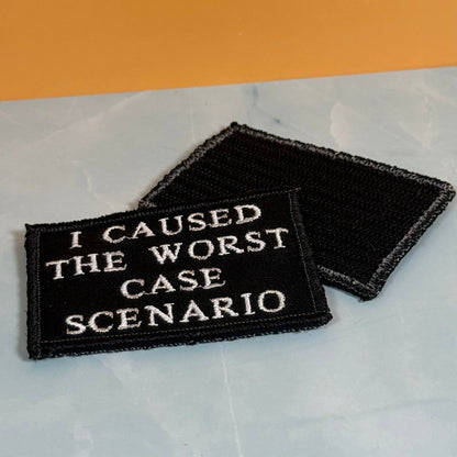 Worst Case Scenario Funny Morale Patch, 2x3" | Made in USA | VELCRO® Brand Hook Backing - #LoneStar Adhesive#