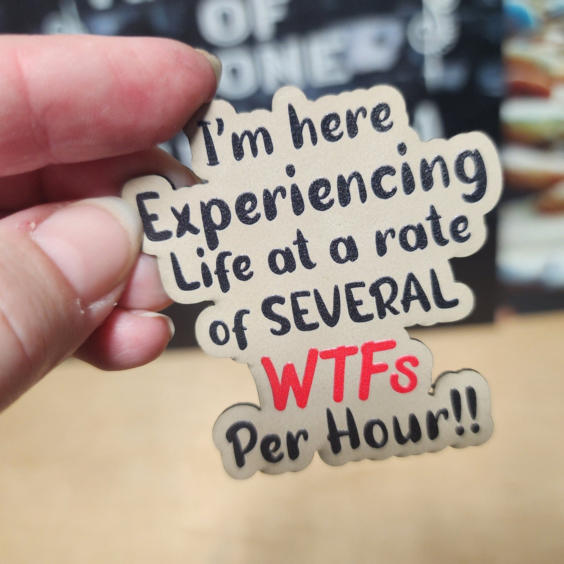 WTFs UV Printed Leatherette Hat Patch - MR01 - LoneStar Adhesive