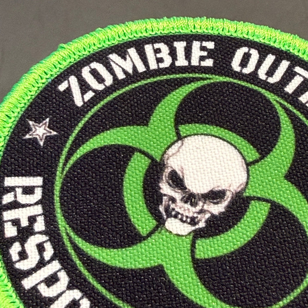 Zombie Outbreak Response Team Funny Morale Patch, 3" Round | Made in USA | VELCRO® Brand Hook Backing - #LoneStar Adhesive#