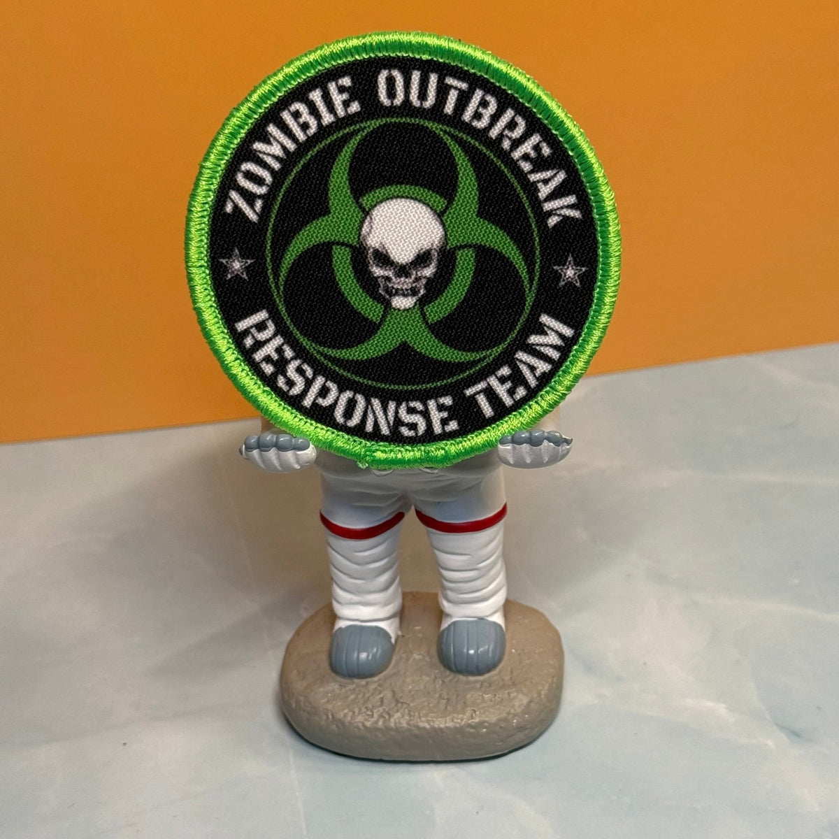 Zombie Outbreak Response Team Funny Morale Patch, 3" Round | Made in USA | VELCRO® Brand Hook Backing - #LoneStar Adhesive#