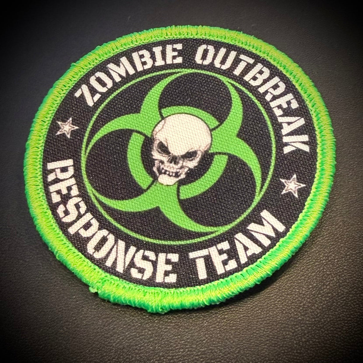 Zombie Outbreak Response Team Funny Printed Morale Patch, 3" Round | VELCRO® Brand Hook Backing - #LoneStar Adhesive#