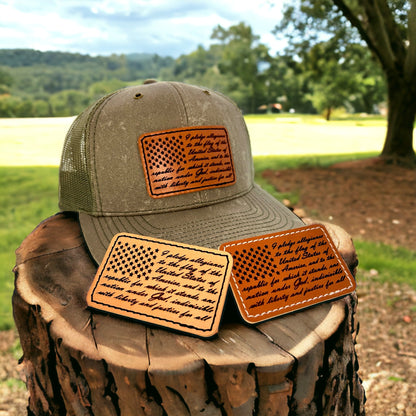 Limousin Brown Top-Grain Stitched Leather Patches - #LoneStar Adhesive#