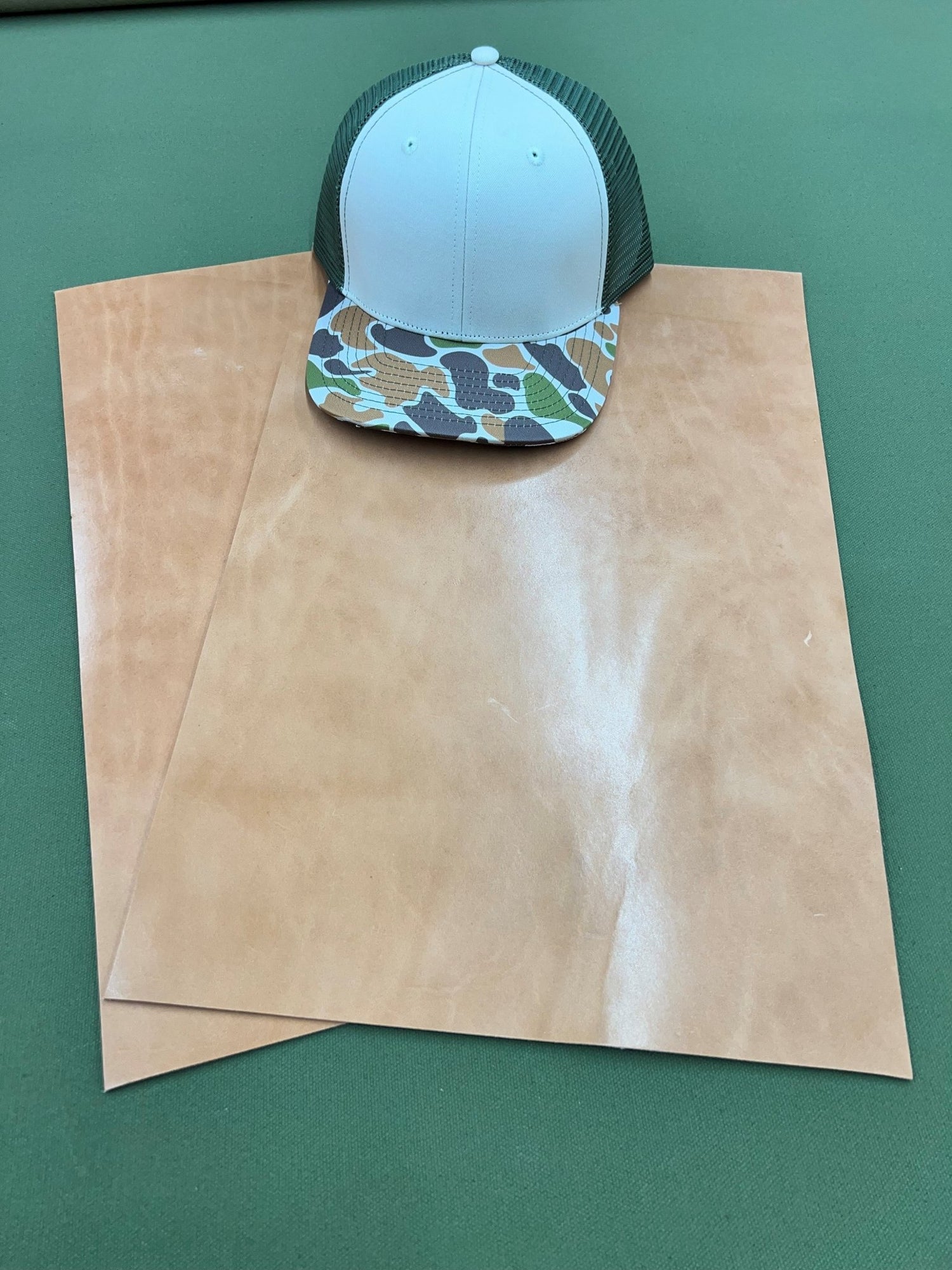 Second Run Jersey Tan Top-Grain Leather Panels (12x18) - #LoneStar Adhesive#